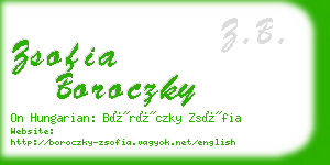 zsofia boroczky business card